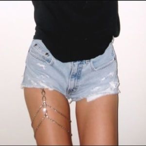 Litter Jewelry Leg Chain Garter in Silver